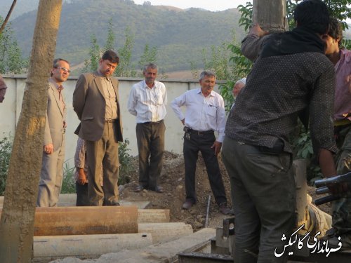 بازدید میدانی فرماندار و بخشدار مرکزی گالیکش از پروژه آب رسانی بخش  لوه