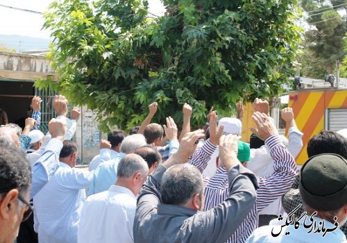 محکومت جنایات صهیونیستها توسط نمازگزاران جمعه گالیکش 