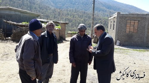 بازدید قاضوی بخشدار لوه از روستای منجلو