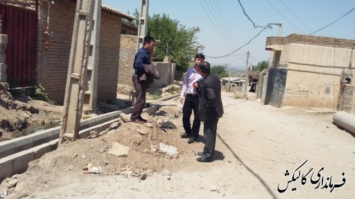 بخشدار مرکزی از روند اجرای طرح هادی روستای سرچشمه بازدید کرد