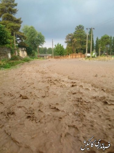 بررسی علت ایجاد روان آب در روستای لوه  (که بر اثر بارندگی روز جاری رخ داده است )