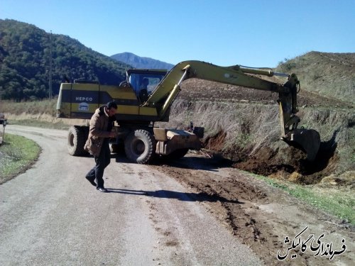 مرمت وبازسازی جاده منجلو بخش لوه  شهرستان گالیکش
