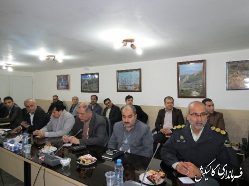 یازدهمین جلسه شورای اداری شهرستان گالیکش تشکیل شد