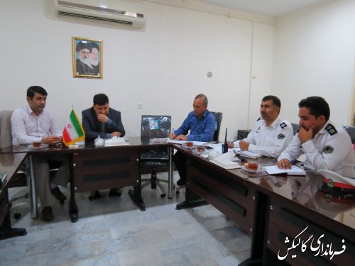 جلسه شورای ترافیک شهرستان گاالیکش برگزار شد