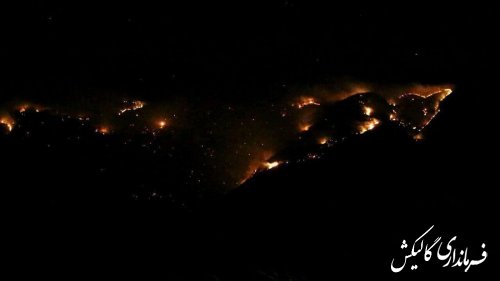 آتش سوزی جنگل های یورت کاظم شهرستان گالیکش مهار شد