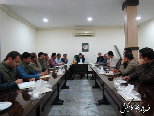 اولین جلسه شورای کشاورزی شهرستان گالیکش برگزار شد 