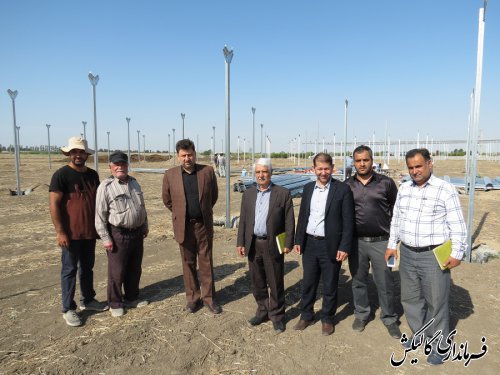 بازدید فرماندار گالیکش از پروژه احداث بزرگترین گلخانه یکپارچه گلستان