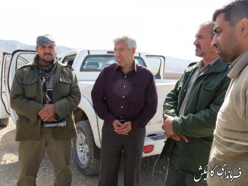 فرماندار گالیکش و مدیرکل محیط‌زیست گلستان از محل وقوع شهادت محیط‌بان بازدید نمودند