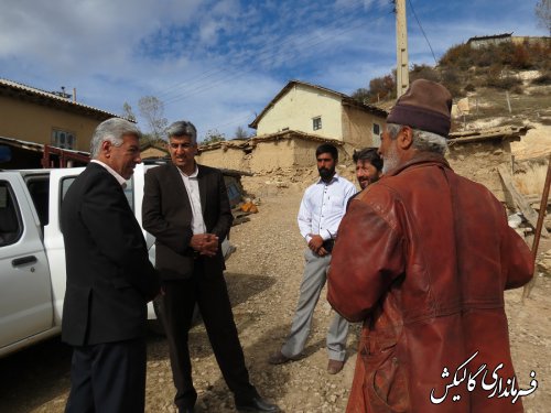 بازدید فرماندار گالیکش از روستای محروم سیجان