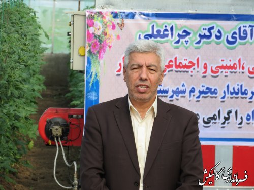 افتتاح بزرگترین گلخانه سبزی و صیفی‌جات یکپارچه استان در شهرستان گالیکش