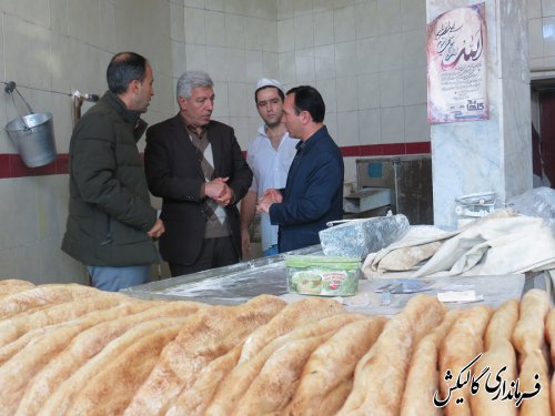 بازدید سرزده فرماندار گالیکش از نانوایی‌های شهرستان