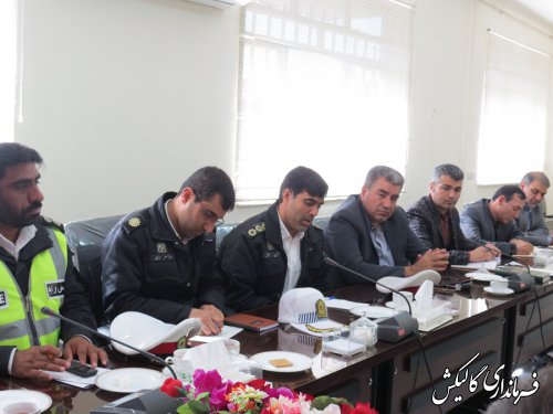 هفتمین جلسه شورای ترافیک شهرستان گالیکش با محوریت سفرهای نوروزی برگزار شد