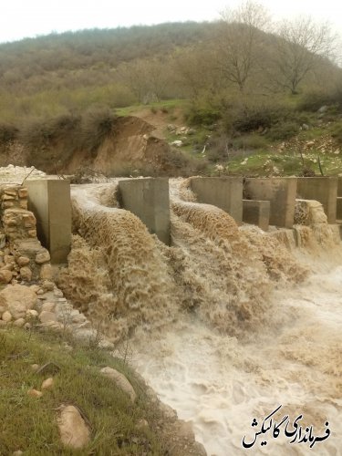 بخشی از آب سد حسین آباد کالپوش رهاسازی شد