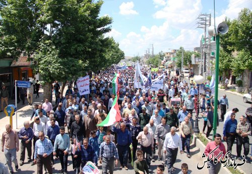 راهپیمایی با شکوه روز قدس در شهرستان گالیکش برگزار شد