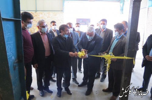 واحد تولیدی خوراک آبزیان آریا دانه گلستان در شهرستان گالیکش افتتاح شد