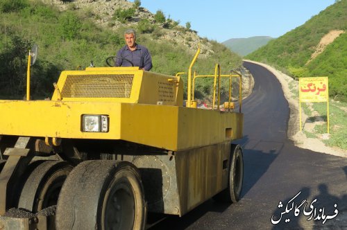 بهره‌برداری از پروژه زیرسازی و آسفالت محور کوهستانی روستاهای فرنگ و سیجان گالیکش