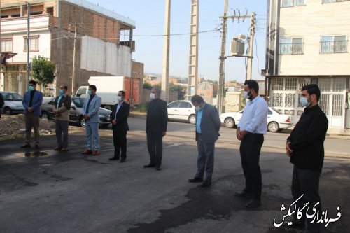 افتتاح و بهره‌برداری از پروژه‌ آسفالت و جداول شهرداری گالیکش بمناسبت هفته دولت