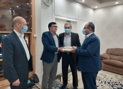 دیدار فرماندار گالیکش و مدیرکل بنیاد شهید استان با جانباز هشت سال دفاع مقدس 