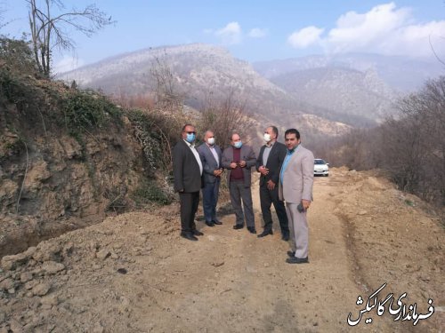 فرماندار گالیکش از زیرسازی و آماده‌سازی جاده روستای «یورت زینل» در بخش مرکزی بازدید کرد