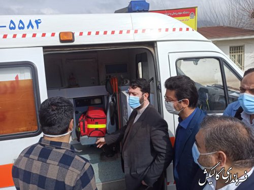 بازدید و سرکشی نوروزی فرماندار گالیکش از درمانگاه و پایگاه اورژانس ۱۱۵ آق‌قمیش