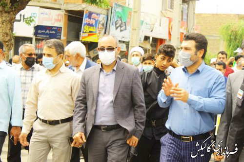 راهپیمایی روز جهانی قدس با حضور پرشور مردم و مسئولین در شهرستان گالیکش برگزار شد 