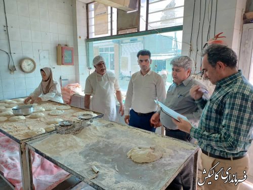 بازرسی و نظارت تیم مشترک کارگروه آرد و نان شهرستان گالیکش از خبازی‌های بخش لوه 