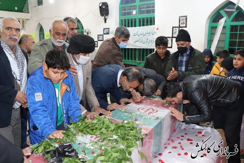 مراسم تشییع شهید خوشنام در شهرستان گالیکش برگزار شد