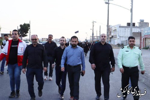 آئین پیاده‌روی جاماندگان اربعین حسینی در گالیکش برگزار شد