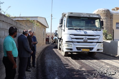  آغاز طرح نهضت آسفالت روستایی مشارکتی دهیاری‌ها و بنیاد مسکن استان در گالیکش