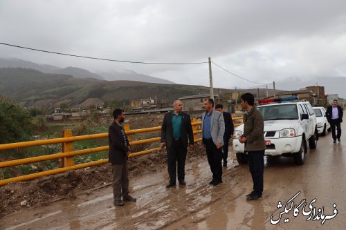 بازدید فرماندار گالیکش و اعضای قرارگاه شهید شوشتری شهرستان از مدرسه بلال حبشی روستای دارآباد