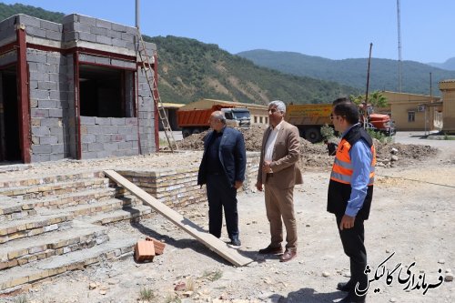 بازدید فرماندار گالیکش از پروژه در حال احداث نمازخانه بین راهی راهدارخانه گلستان